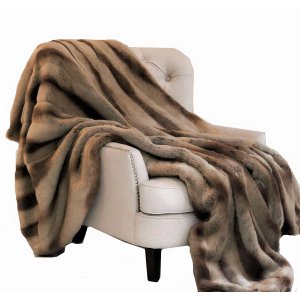 Plutus PBSF1418-108x90T Plutus Sheared Faux Chinchilla Luxury Throw