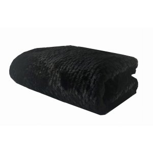 Plutus PBSF1447-8090-TC Plutus Black Mink Faux Fur Luxury Throw