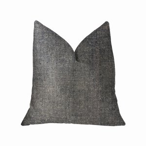 Plutus PBKR1979-2026-DP Plutus Deep Mantra Charcoal Luxury Throw Pillo