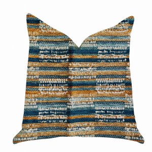 Plutus PBRA1310-1225-DP Plutus Timber Blue And Beige Textured Luxury T