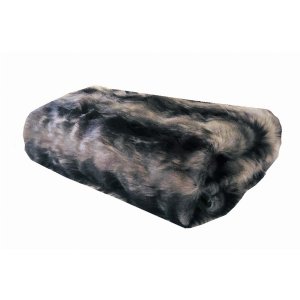 Plutus PBSF1419-9090-TC Plutus Brandy Grey Faux Fox Luxury Throw