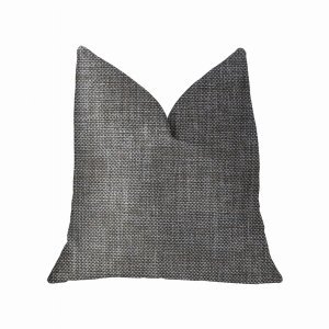 Plutus PBKR1965-2626-DP Plutus Grey Pebble Silver Luxury Throw Pillow