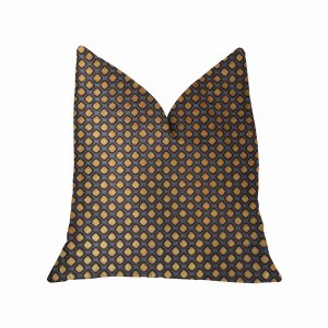 Plutus PBKR1912-1818-DP Plutus Aliza Gold And Gray Luxury Throw Pillow