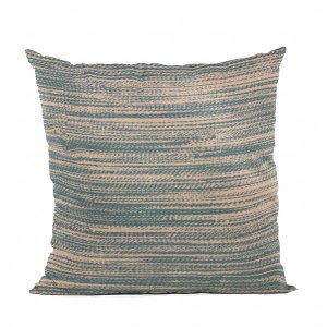 Plutus PBRA2461-2026-DP Plutus Blue Shower Stripe Luxury Throw Pillow