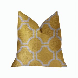 Plutus PBRA2317-2036-DP Plutus Honeycomb Yellow And Beige Luxury Throw