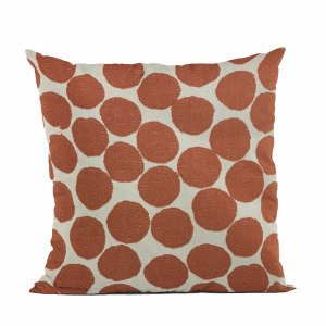 Plutus PBRA2426-2626-DP Plutus Red, Beige Tomato Dot Luxury Throw Pill