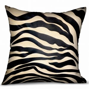 Plutus PBRA2342-2424-DP Plutus Black Zebra Black Animal Motif Luxury T