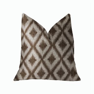 Plutus PBRA2315-2222-DP Plutus Casa Nova Brown Luxury Throw Pillow