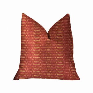 Plutus PBRA2208-2424-DP Plutus New Earth Ripple Red Luxury Throw Pillo