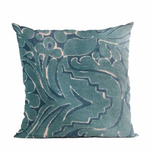 Plutus PBRA2451-1616-DP Plutus Blue Velvet Damask Luxury Throw Pillow