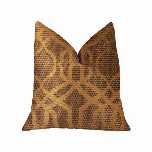 Plutus PBRA2297-1220-DP Plutus Portia  Gold And Brown Luxury Throw Pil