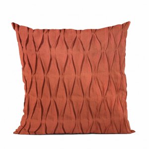 Plutus PBRA2428-2030-DP Plutus Red Tucked Solid Color Luxury Throw Pil