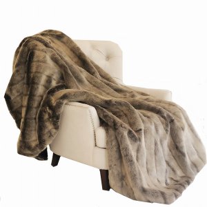 Plutus PBEZ1780-6096-TC Plutus Frost Mink Dark Brown Faux Fur Luxury T