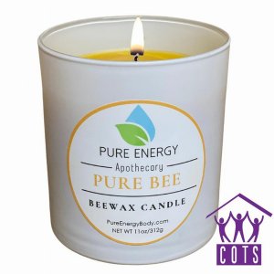 Pure PEACBWX Bee The Light Candle (beeswax)