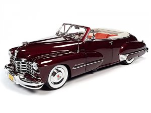 Autoworld AW273 1947 Cadillac Series 62 Convertible Burgundy Metallic 