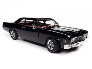 Autoworld AMM1259 1966 Chevrolet Biscayne Nickey Coupe Tuxedo Black Wi