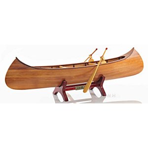 Old B013 J.h. Rushton-inspired Indian Girl Model Canoe