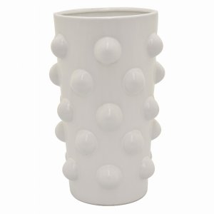 Plutus PBTH94513 Ceramic Vase In White Porcelain