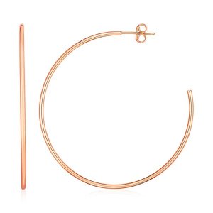 Unbranded 37086 14k Rose Gold Polished Hoop Earrings