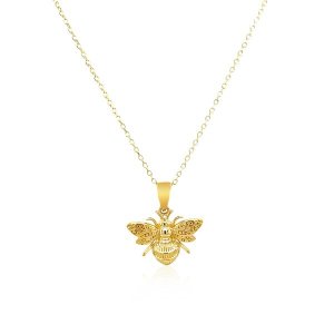 Unbranded 63248-18 14k Yellow Gold Bee Necklace Size: 18''