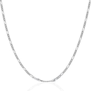 Unbranded 36699-20 14k White Gold Solid Figaro Chain 1.9mm Size: 20''