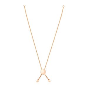 Unbranded 87931-8 14k Rose Gold 8 Inch Adjustable Friendship Bracelet 