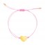 Unbranded 77542-9.25 9 14 Inch Pink Cord Adjustable Bracelet With 14k 