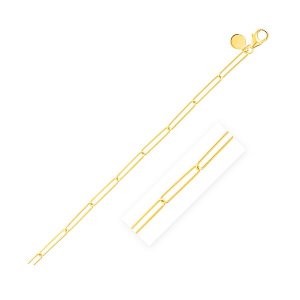 Unbranded 45749-7 14k Yellow Gold Wire Paperclip Bracelet (2.7mm) Size