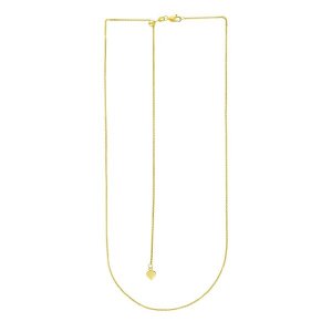 Unbranded 91236-30 14k Yellow Gold Adjustable Wheat Chain 1.0mm Size: 