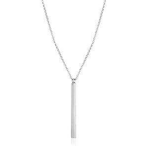 Unbranded 57690-24 Sterling Silver 24 Inch Necklace With Long Polished