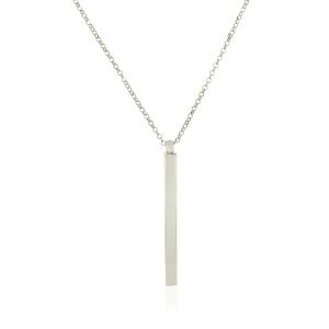 Unbranded 57690-24 Sterling Silver 24 Inch Necklace With Long Polished