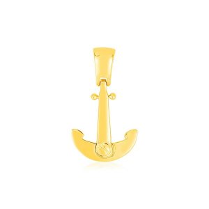 Unbranded 80577 14k Yellow Gold Anchor Pendant