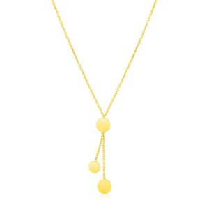 Unbranded 17833-18 14k Yellow Gold Necklace With Circle Drops Size: 18