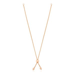 Unbranded 05387-8 10k Rose Gold 8 Inch Adjustable Friendship Bracelet 