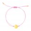 Unbranded 39904-9.25 9 14 Inch Pink Cord Adjustable Bracelet With 14k 