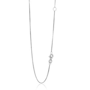 Unbranded 52744-18 14k White Gold Adjustable Box Chain 0.8mm Size: 18'