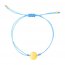 Unbranded 38986-9.25 9 14 Inch Blue Cord Adjustable Bracelet With 14k 