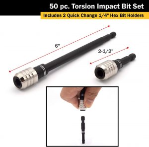 Titan 16251 50 Pc Torsion Impact Bit Set