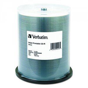 Verbatim 95256 Cd-r 700mb 52x Datalifeplus Silver Inkjet Printable - 1