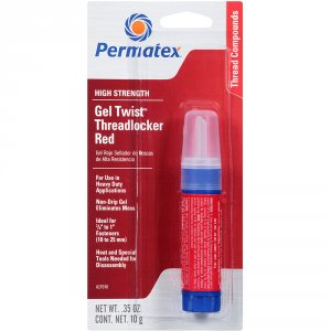 Permatex 27010 High Strength Threadlocker Red Gel Twist