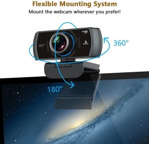 Nexigo N980P 1080p 60fps Webcam With Microphone And Software Control, 