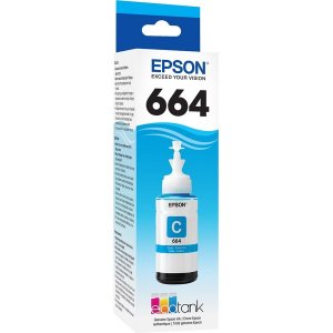 Original Epson T664220 T664 Ink Refill Kit - Inkjet - Cyan - 6500 Page