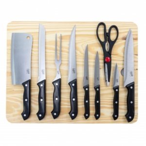 Gibson 127515.10 Home Wildcraft 10 Piece Cutlery Set With Wooden Cutti