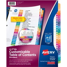 Avery AVE 11125 Averyreg; Ready Index A-z Table Of Contents Dividers -