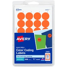 Avery 05465 Averyreg; Color-coding Labels - 34 Diameter - Round - Lase