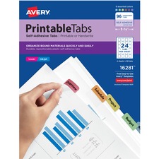 Avery AVE 16281 Averyreg; Printable Repositionable Tabs - 96 Tab(s)1.2