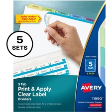 Avery AVE 11990 Averyreg; Index Maker Index Divider - 25 X Divider(s) 