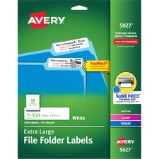 Avery QQ0416 Averyreg; Extra-large File Folder Labels - Permanent Adhe