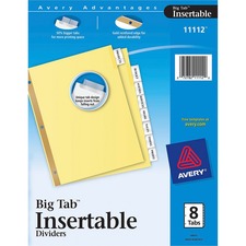 Avery AVE 11112 Averyreg; Big Tab Insertable Dividers - Reinforced Gol