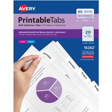 Avery AVE 16282 Averyreg; Printable Repositionable Tabs - 80 Tab(s)1.7